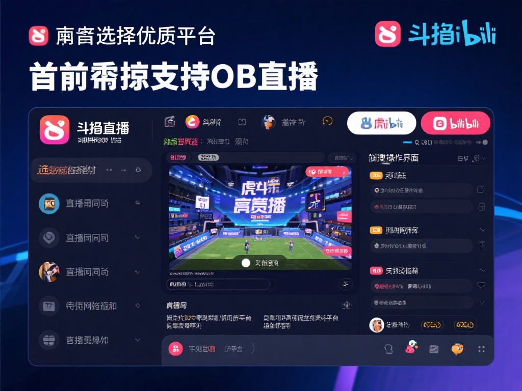 选择优质平台
当前市面上支持OB直播的平台众多，